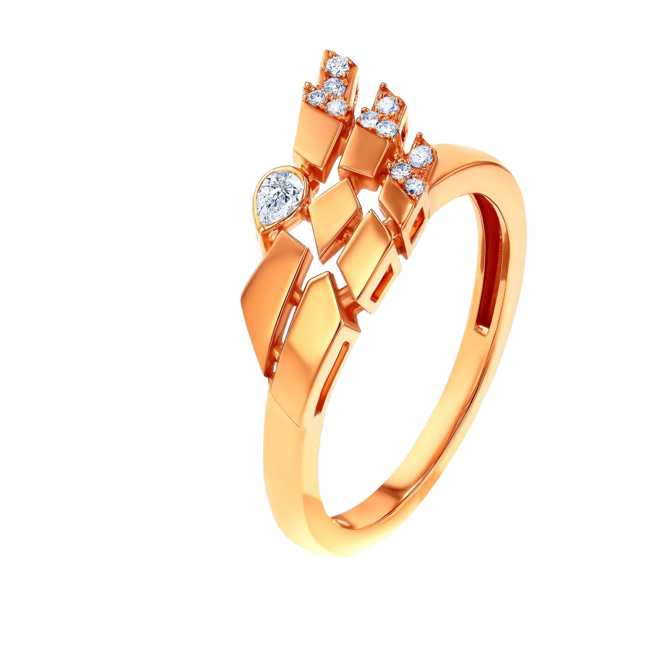Frost Diamond Ring in 18K Rose Gold - Final Set