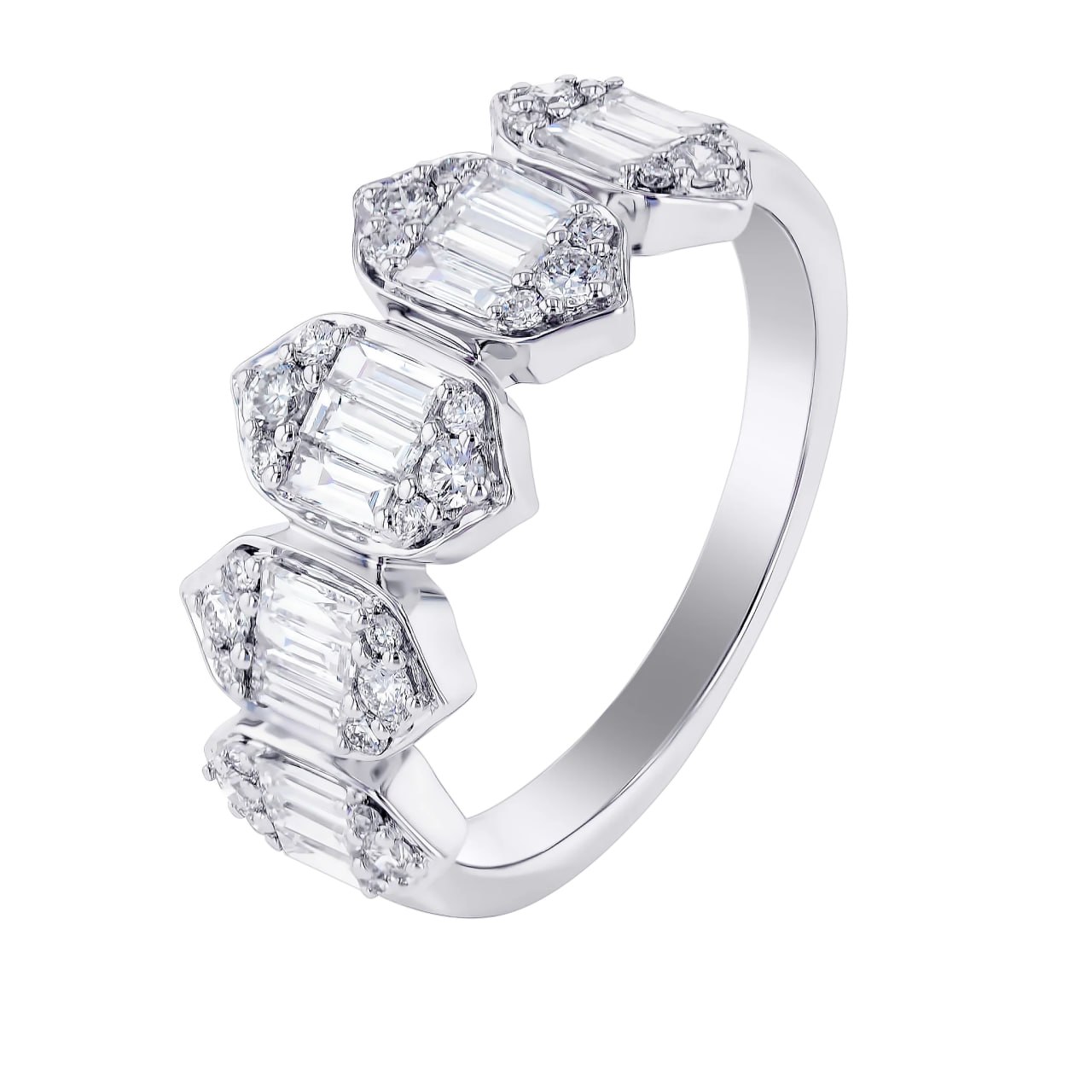 Palace Diamond Ring in 18K White Gold - Entry Set