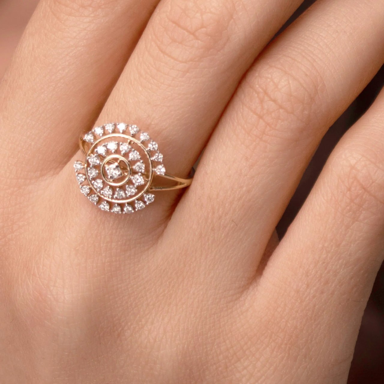 Akt Diamond Ring in 18K Yellow Gold - Final Set