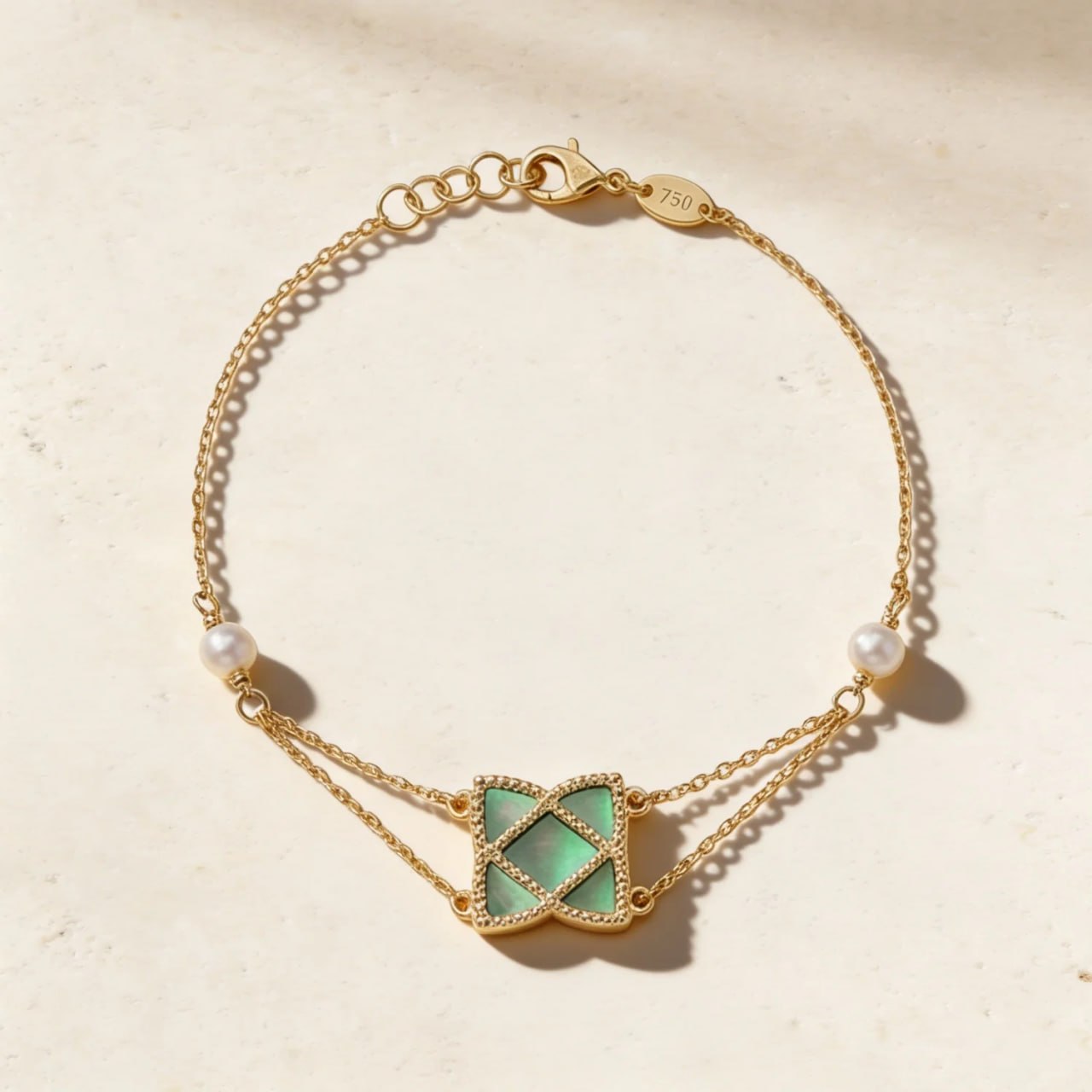 Arabiya Pearl Bracelet in 18K Yellow Gold - Entry Set