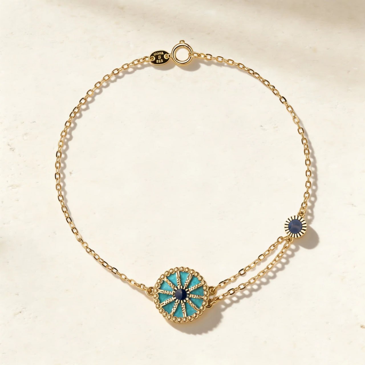 Dubai Mother Of Pearl Reversible Bracelet in 18K Yellow Gold - Entry Set
