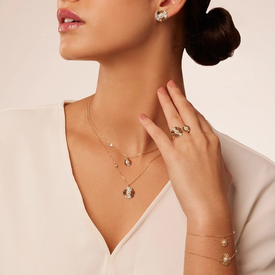 Happy Sunkiss Diamond Necklace in 18K Yellow Gold - Entry Set