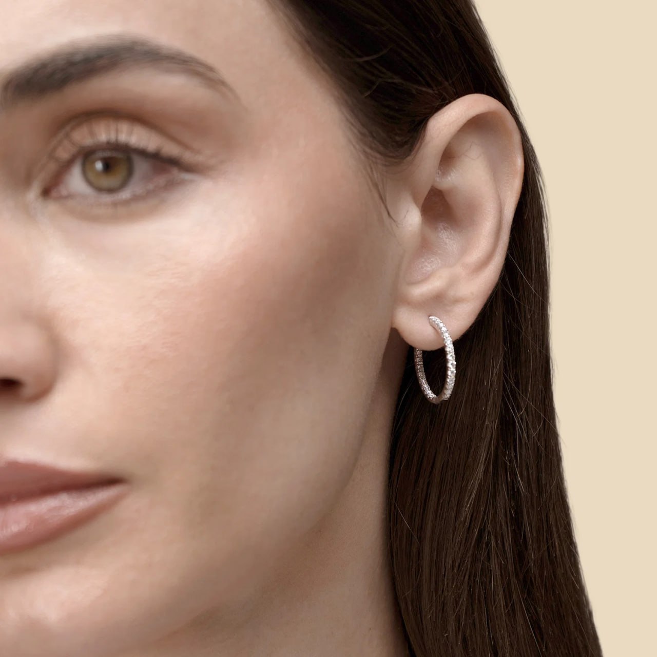 Hoops Earring in 18K White Gold - Trial Set