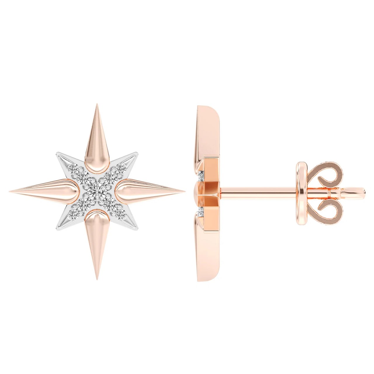 Diamond Earring in 18K Rose Gold - Trial Set