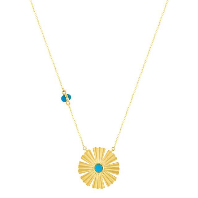 Sunkiss Turquoise Necklace in 18K Yellow Gold
