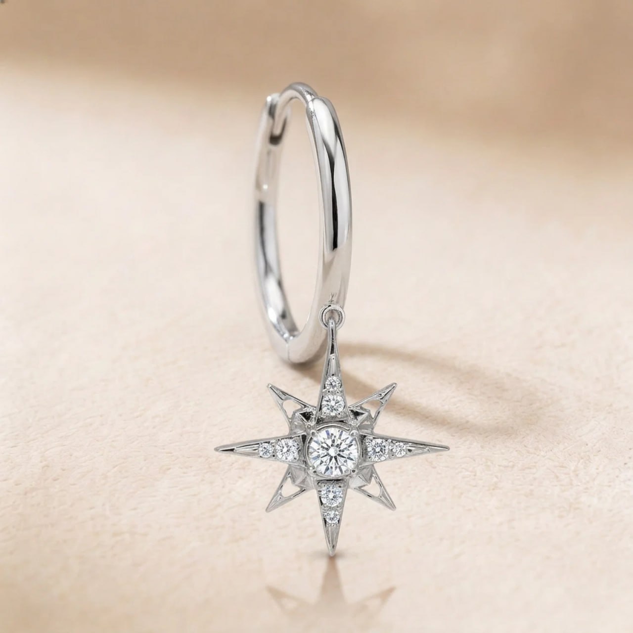 Diamond Earring in 18K White Gold - Trial Set
