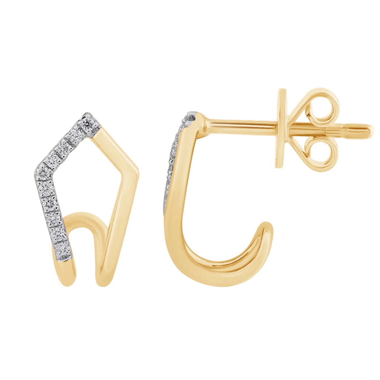 Volare Diamond Earring in 18K Yellow Gold - Trial Set