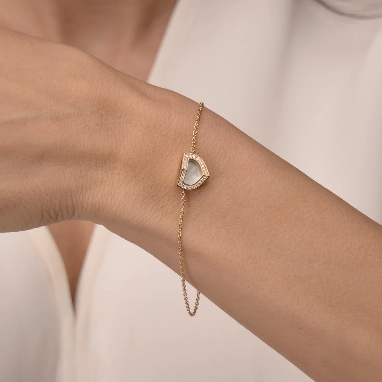 Art Deco Diamond Bracelet in 18K Yellow Gold - Trial Set