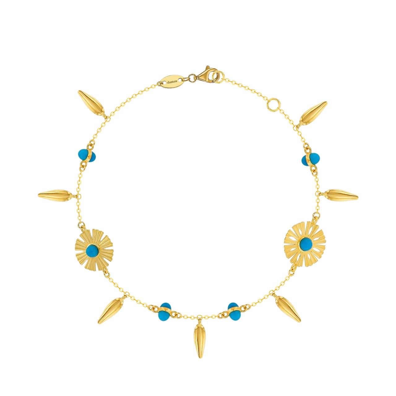 Sunkiss Turquoise Bracelet in 18K Yellow Gold - Trial Set