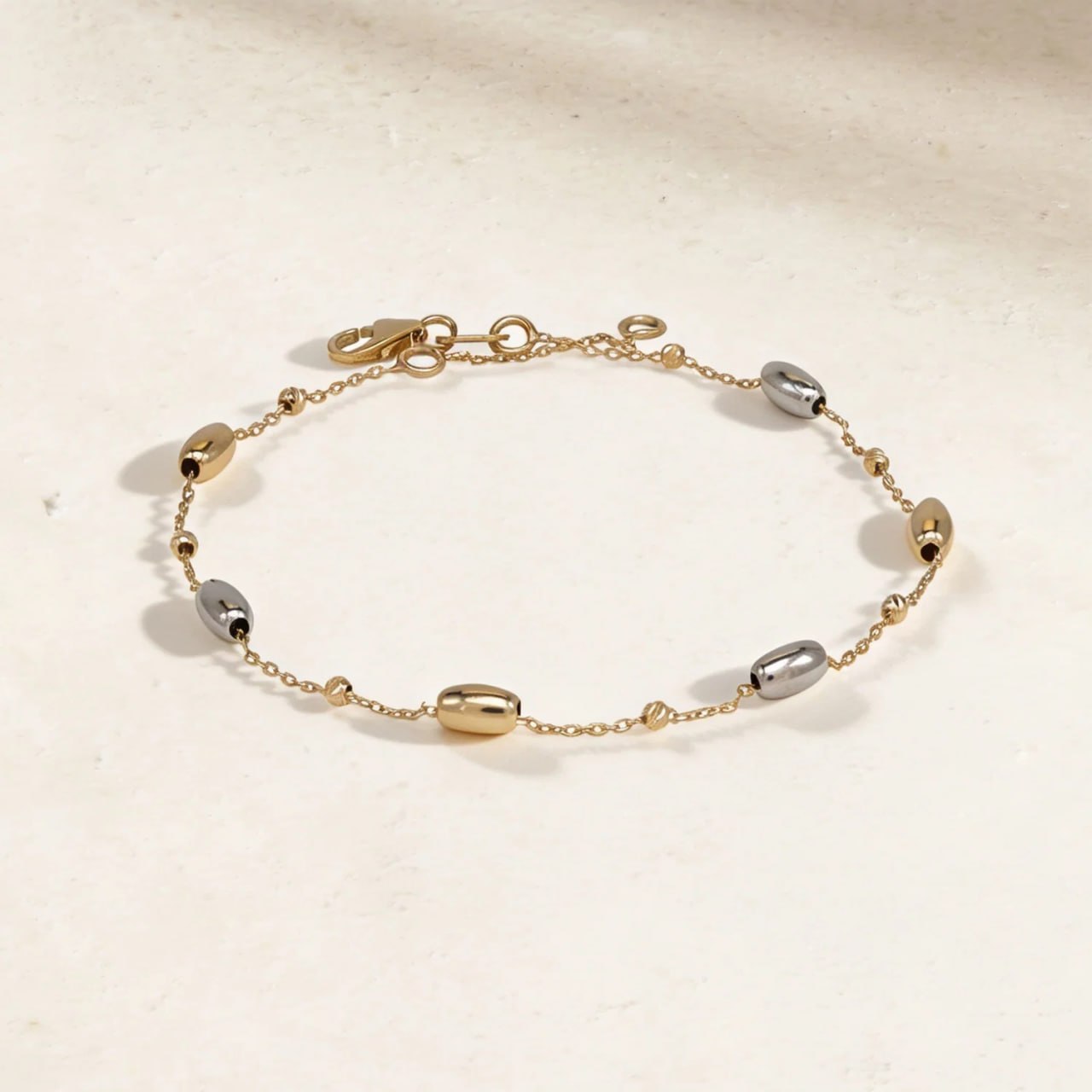 Oval Bracelet in 18K Yellow & White Gold - Trial Set