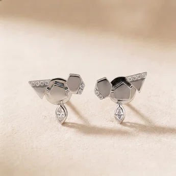Frost Diamond Earring in 18K White Gold - Final Set