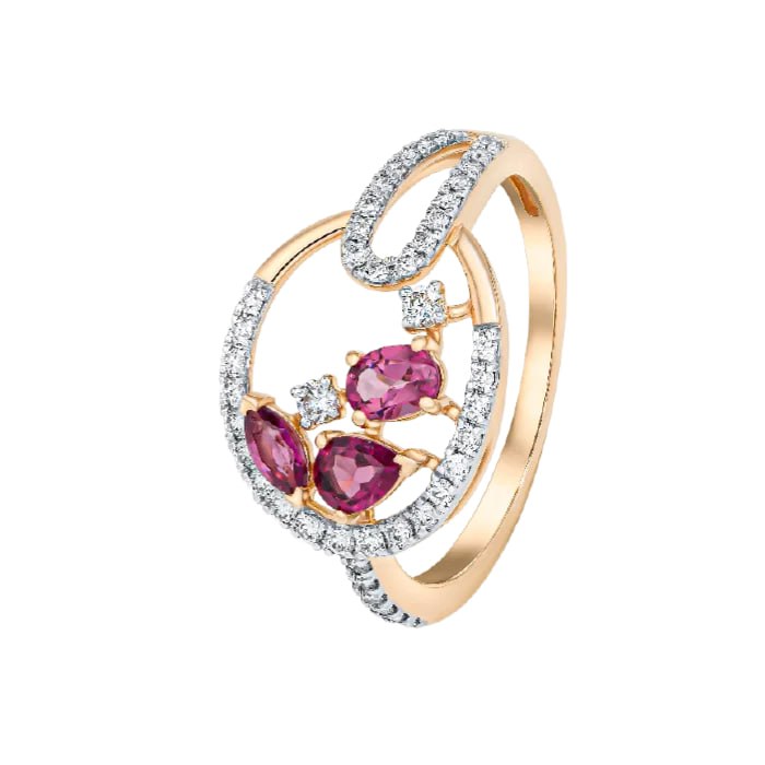 Diwali Diamond Ring in 18K Rose Gold- Final Set
